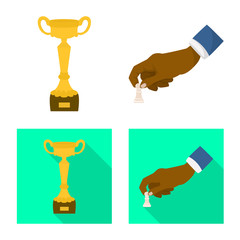 Vector design of checkmate and thin sign. Collection of checkmate and target stock symbol for web.