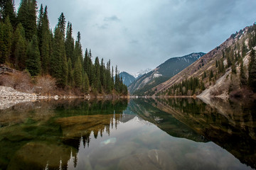 Fototapeta na wymiar Kolsay Lake. Kazakhstan