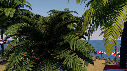 Fototapeta na wymiar 3d rendered illustration of a tropical island