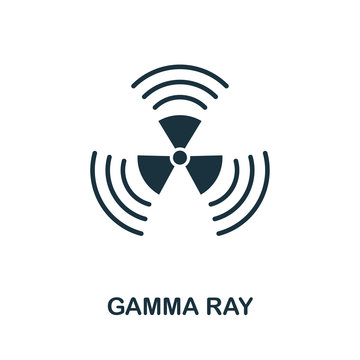 Gamma Ray vector icon symbol. Creative sign from biotechnology icons collection. Filled flat Gamma Ray icon for computer and mobile