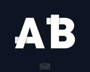 Letter A and B template logo design