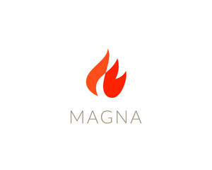 Fire logo design. Flame vector icon logotype