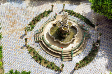 Courtyard of the Saint Catherine Cloister in Palermo, Italy