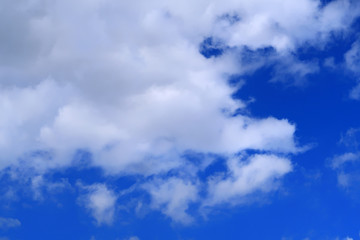 A background scene for a blue cloudy sky