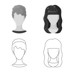 Vector design of professional and photo logo. Collection of professional and profile stock symbol for web.