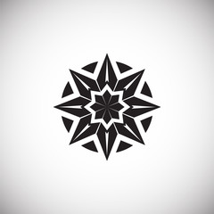 Flower pattern icon on background for graphic and web design. Simple illustration. Internet concept symbol for website button or mobile app.