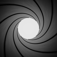 A view through swirling gun barrel - 3d rendering