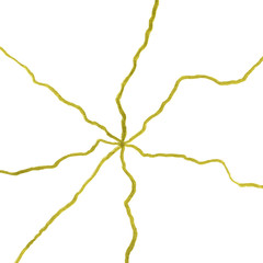 Gold cracks in web form, the kintsugi or craquelure illustration