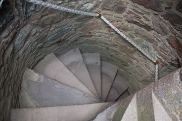 Stone spiral steps