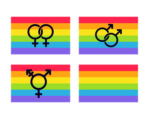 LGBT flags set