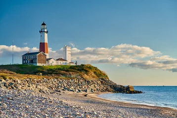 Fototapeten Montauk Lighthouse and beach, Long Island, New York, USA. © haveseen