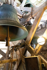 Church religious bell on the Ile de Re in Charente France Saint Martin village