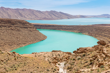 Turquoise water of Ziz River, Morocco