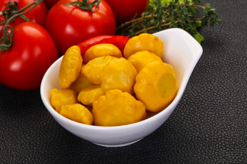 Tasty marinated patisson