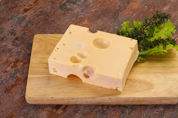 Maasdam cheese brick