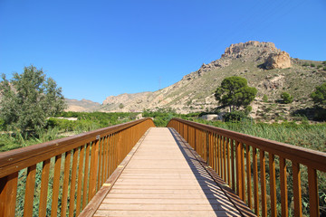 Paseo Río Segura en Ojós, Murcia, España