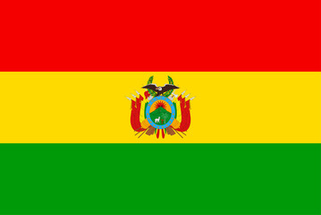 Bolivia flag. Sovereign state flag of Bolivia - obrazy, fototapety, plakaty