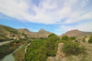Paseo Río Segura en Ojós, Murcia, España