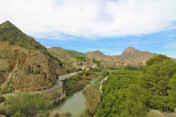 Paseo Río Segura en Ojós, Murcia, España