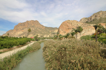 Paseo Río Segura en Ojós, Murcia, España