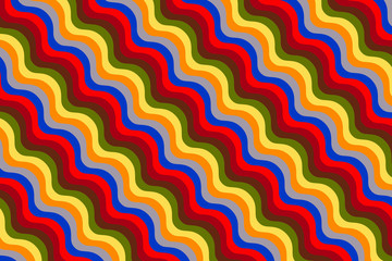 Obraz premium Colorful background with curved lines. Pattern design for banner, poster, flyer, card, cover, brochure