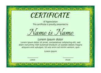 Vintage certificate of appreciation award template. Template diploma border for use in design. Eps10 - vector.