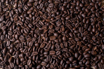 roasted coffee beans texture macro
