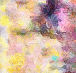 Oil pastel drawing. Abstract color background. Fine art print. Impressionism style abstraction. Modern surrealism painting. Good as wall decor poster. Stock. Surreal design. Handmade texture template.