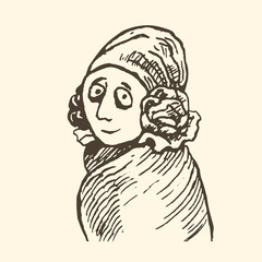 Avatar portraits characters people emotions macabre noir style