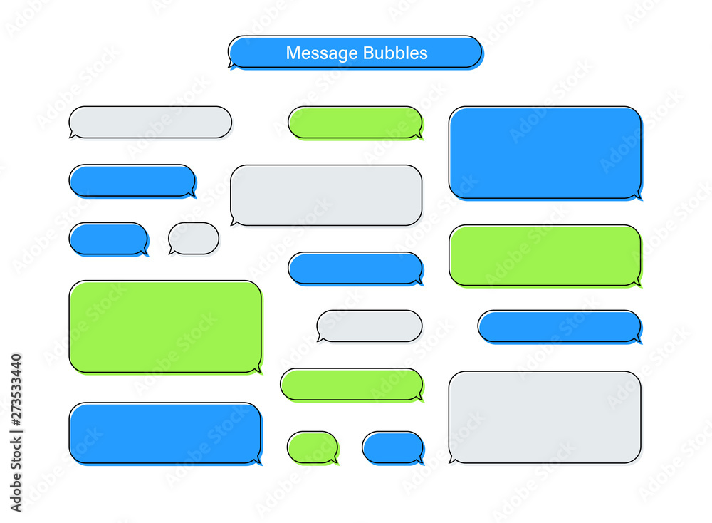 Poster message chat bubbles vector icons for messenger. template for message chat. vector illustration.