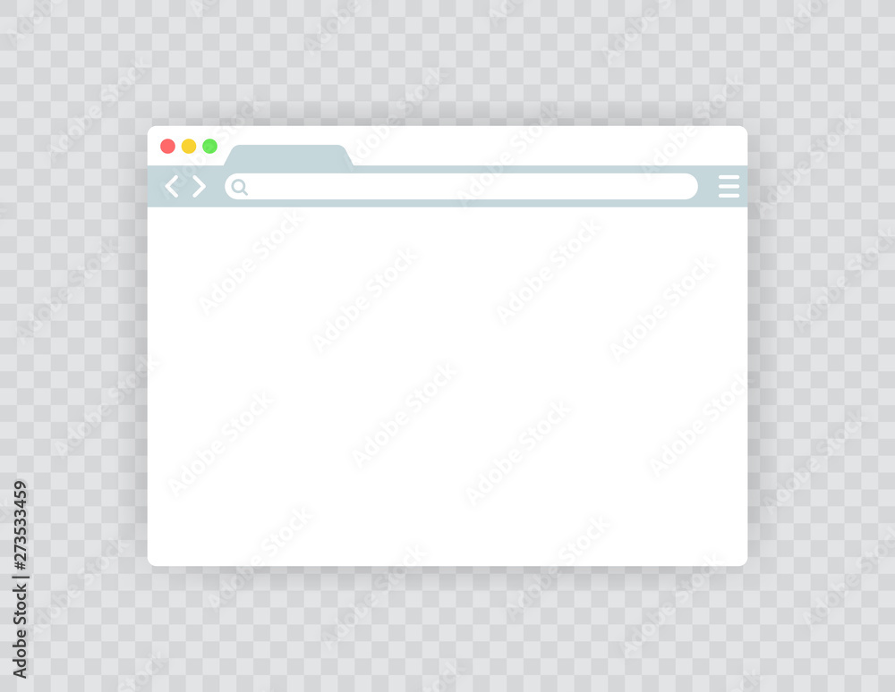 Poster browser window.web browser in flat style. window concept internet browser. mockup screen design. vec