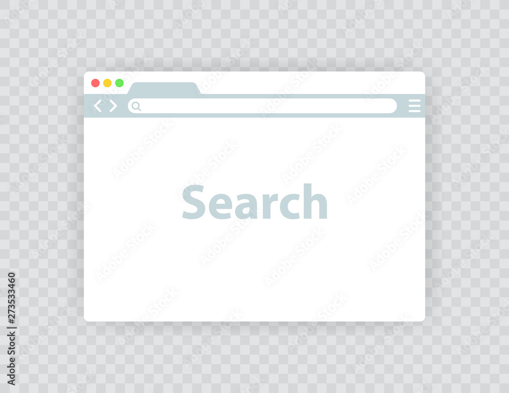 Poster browser window.web browser in flat style. window concept internet browser. mockup screen design. vec