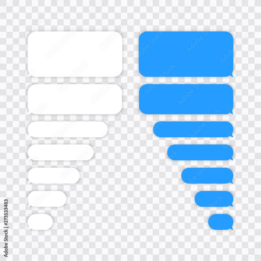 Poster message chat bubbles vector icons for messenger. template for message chat. vector illustration.
