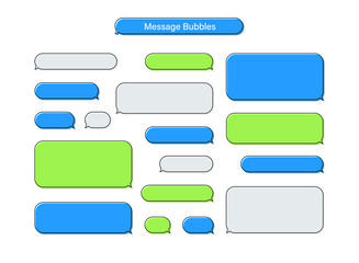 Message chat bubbles vector icons for messenger. Template for message chat. Vector illustration.