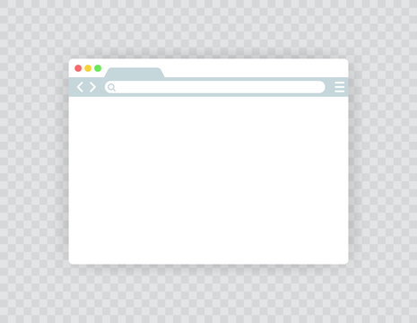 Browser window.Web browser in flat style. Window concept internet browser. Mockup screen design. Vector illustration concept.