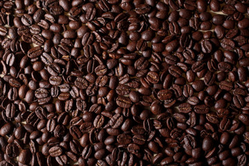 roasted coffee beans texture macro