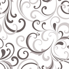 Seamless abstract background with floral swirls. Abstract background for wallpaper, wrapping paper, packaging.