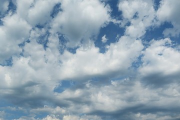 Beautiful cloudscape in blue sky, natural background