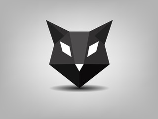 Cat icon. Geometric style.