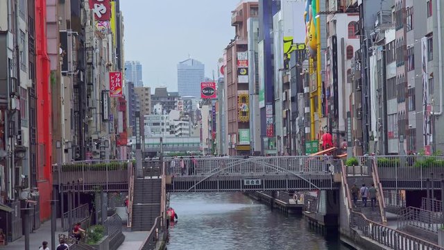 Canal View of Dontonbori, Osaka, Japan
