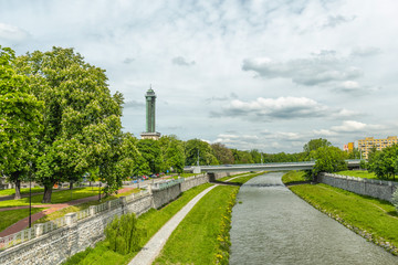 Ostrava new city hall with tower, Czech Republic