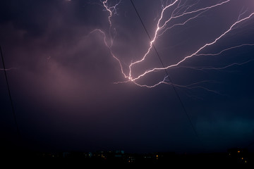 lightning in the sky