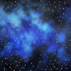 Naklejka na ściany i meble Light BLUE vector background with small and big stars.