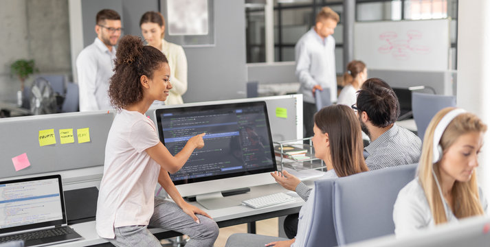 Website design. Developing programming and coding technologies.