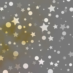 Light Orange vector template with circles, stars.