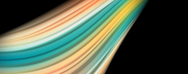 Flowing liquid colors - modern colorful flow poster. Wave liquid shapes. Art design for your design project