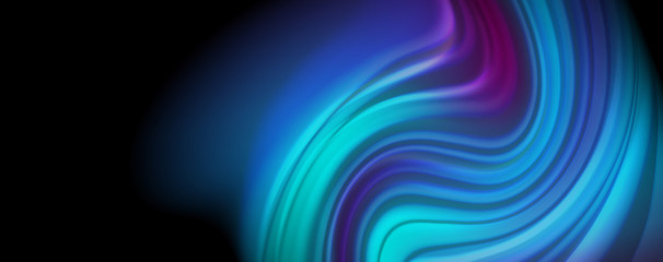 Flowing liquid colors - modern colorful flow poster. Wave liquid shapes. Art design for your design project