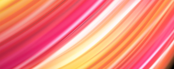 Abstract wave lines fluid rainbow style color stripes on black background. Artistic illustration for presentation, app wallpaper, banner or poster