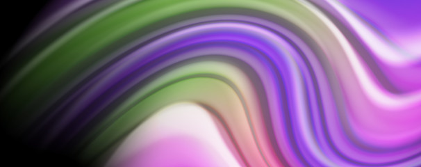 Obraz premium Fluid liquid color wave lines, glowing colorful light effect, abstract composition template. Geometric technology abstract pattern. Movement concept