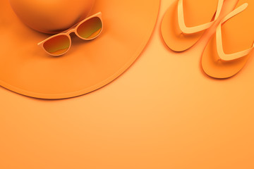 Orange summer items